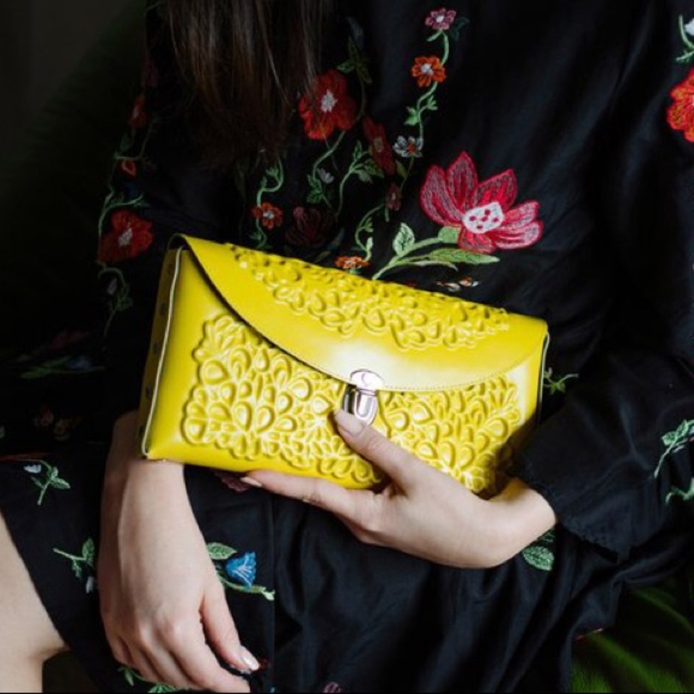 MeDusa handmade vinyl clutch purse